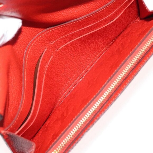 LOUIS VUITTON Monogram Empreinte Portefeuille Curieuse Red M60300 Auth bs29504 - Picture 11 of 16